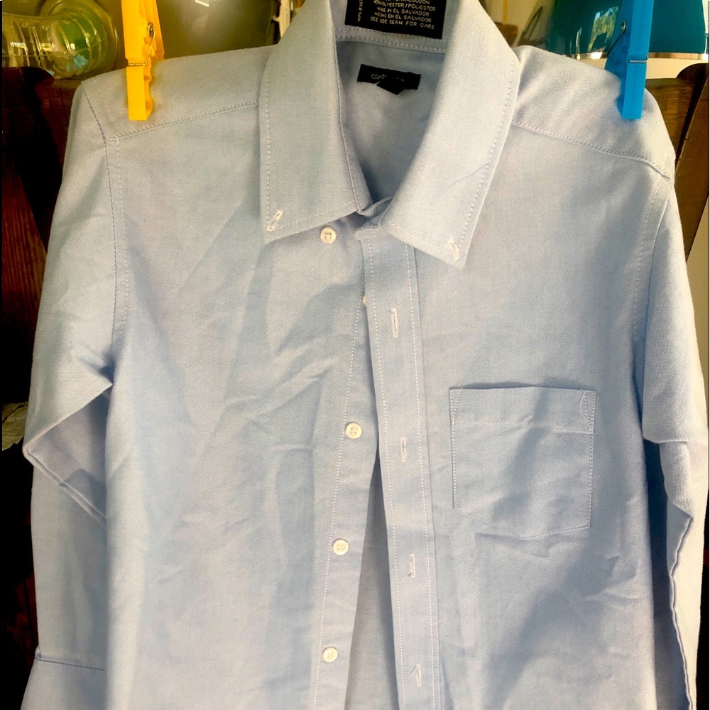 Boys Claiborne baby blue button down size 8 never worn